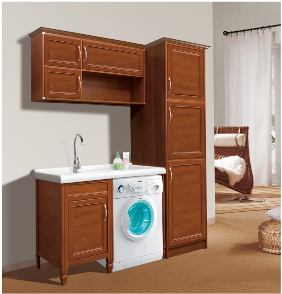 全鋁陽臺柜-01（風(fēng)格：中式；顏色：金橡）